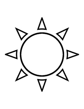 Sun template for art project sun coloring page sun outline sun sheet