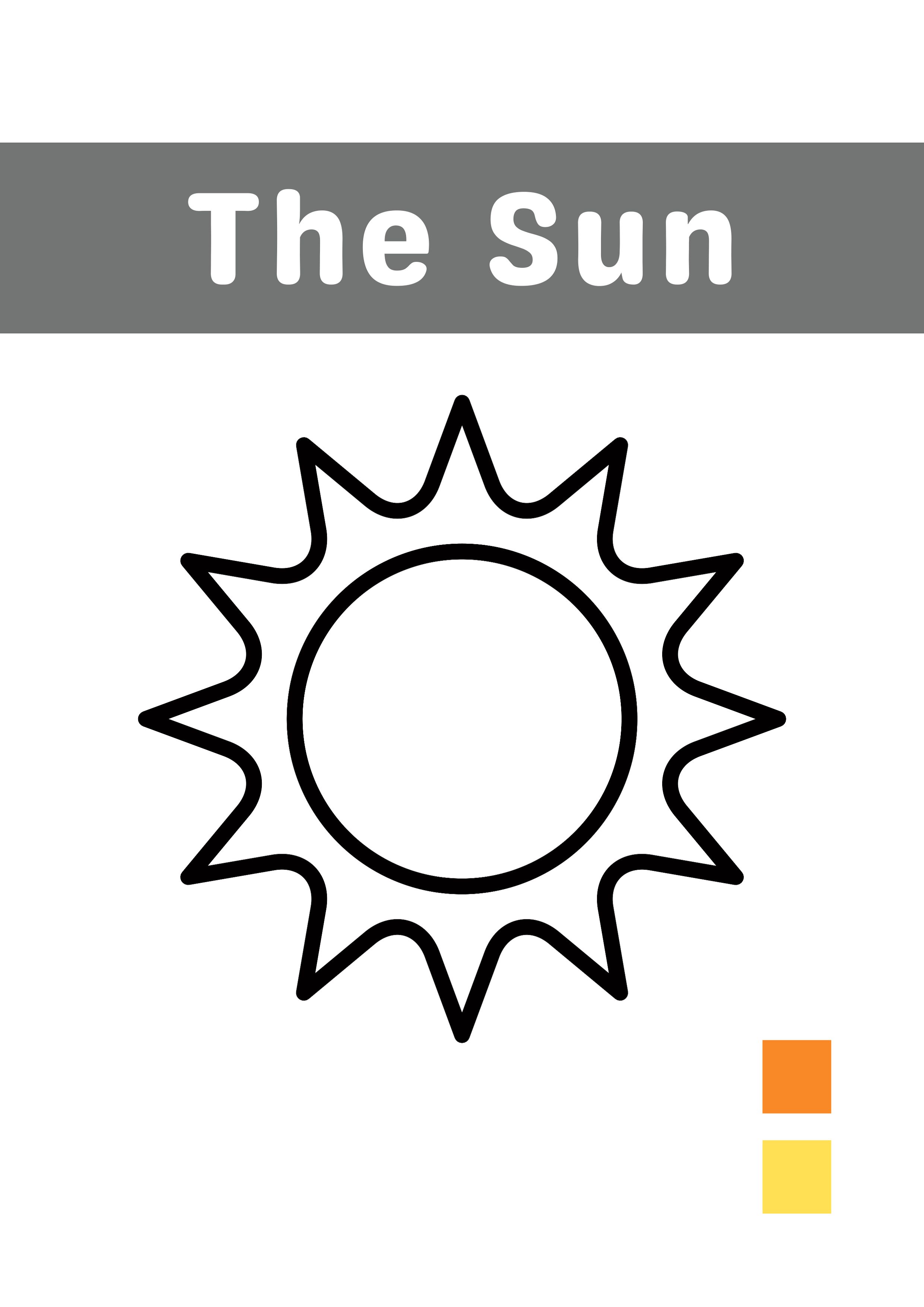 Solar system coloring book for kids template