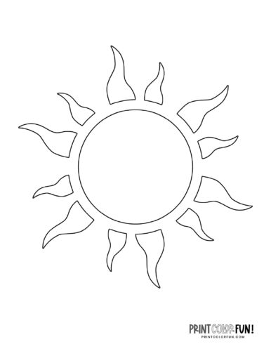 Fun sun coloring pages at