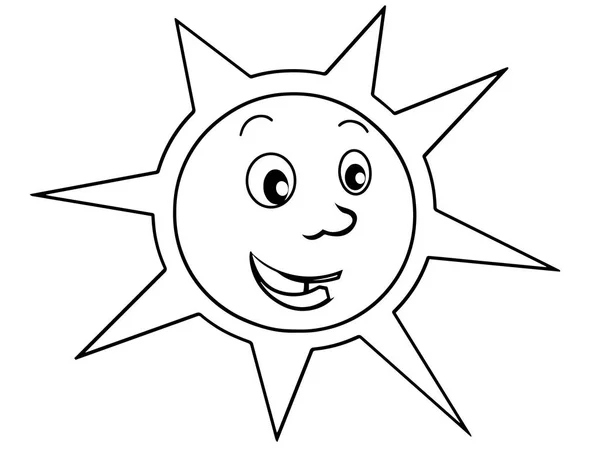 Sun coloring page vector images