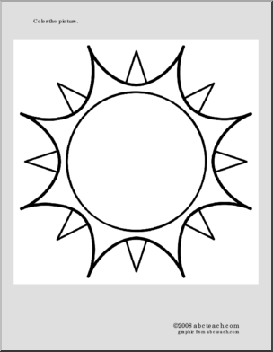 Coloring page sun