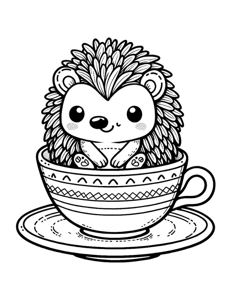 Free printable hedgehog coloring pages