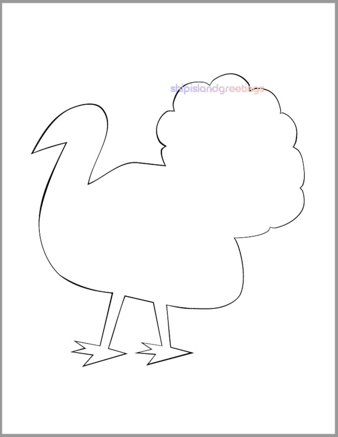 Inch turkey template