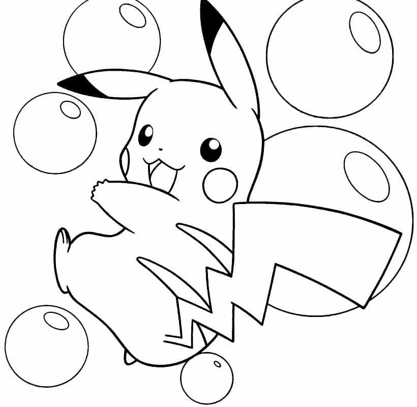 Free pikachu coloring page