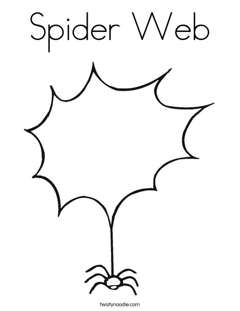 Spider web coloring page