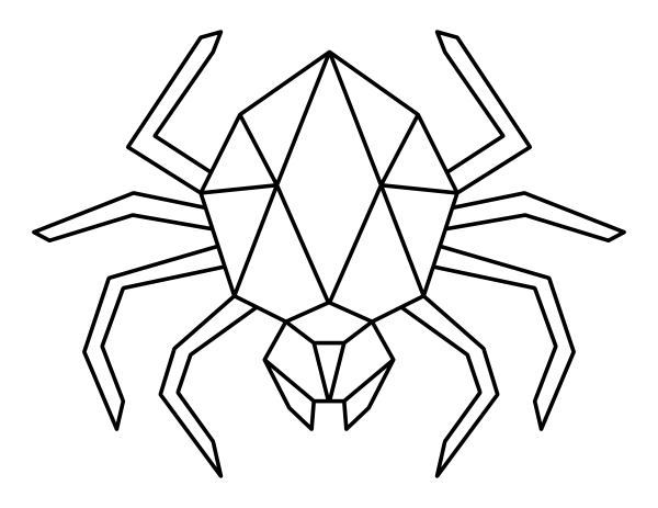 Printable geometric spider coloring page