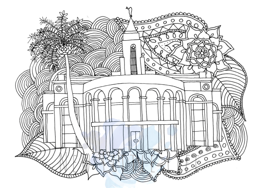 Lds temples coloring page