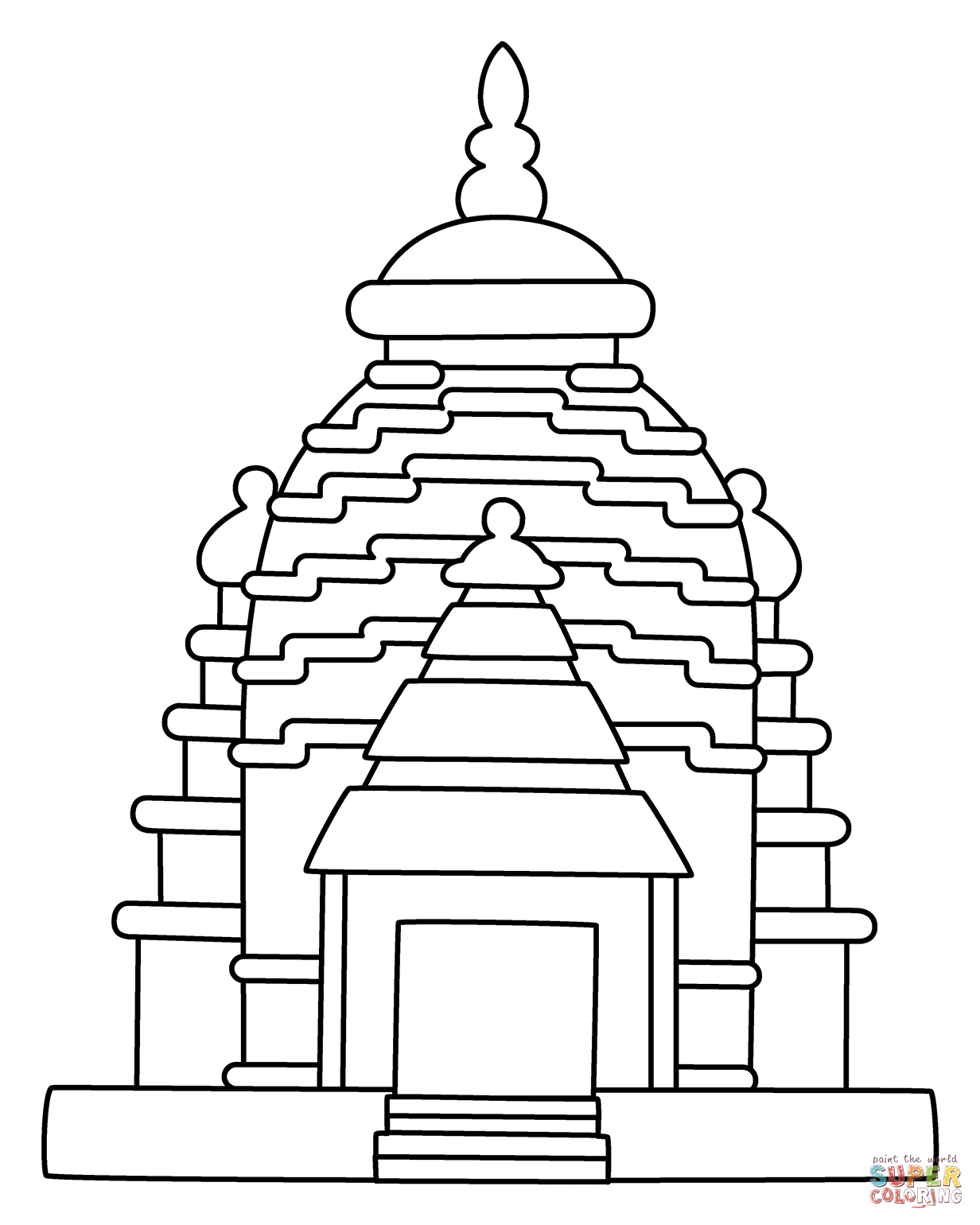 Hindu temple emoji coloring page free printable coloring pages