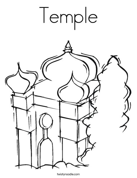 Temple coloring page