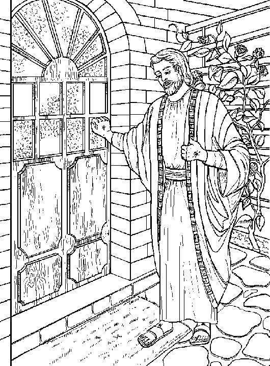 Jesus knocks on your door will you open it bible coloring pages sunday school coloring pages coloring pages