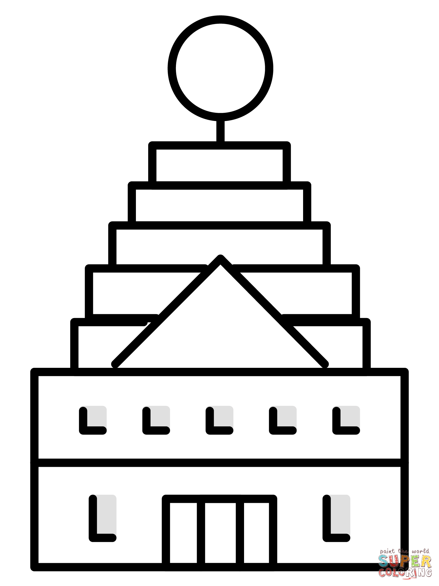 Hindu temple emoji coloring page free printable coloring pages