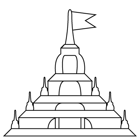 Hindu temple emoji coloring page free printable coloring pages