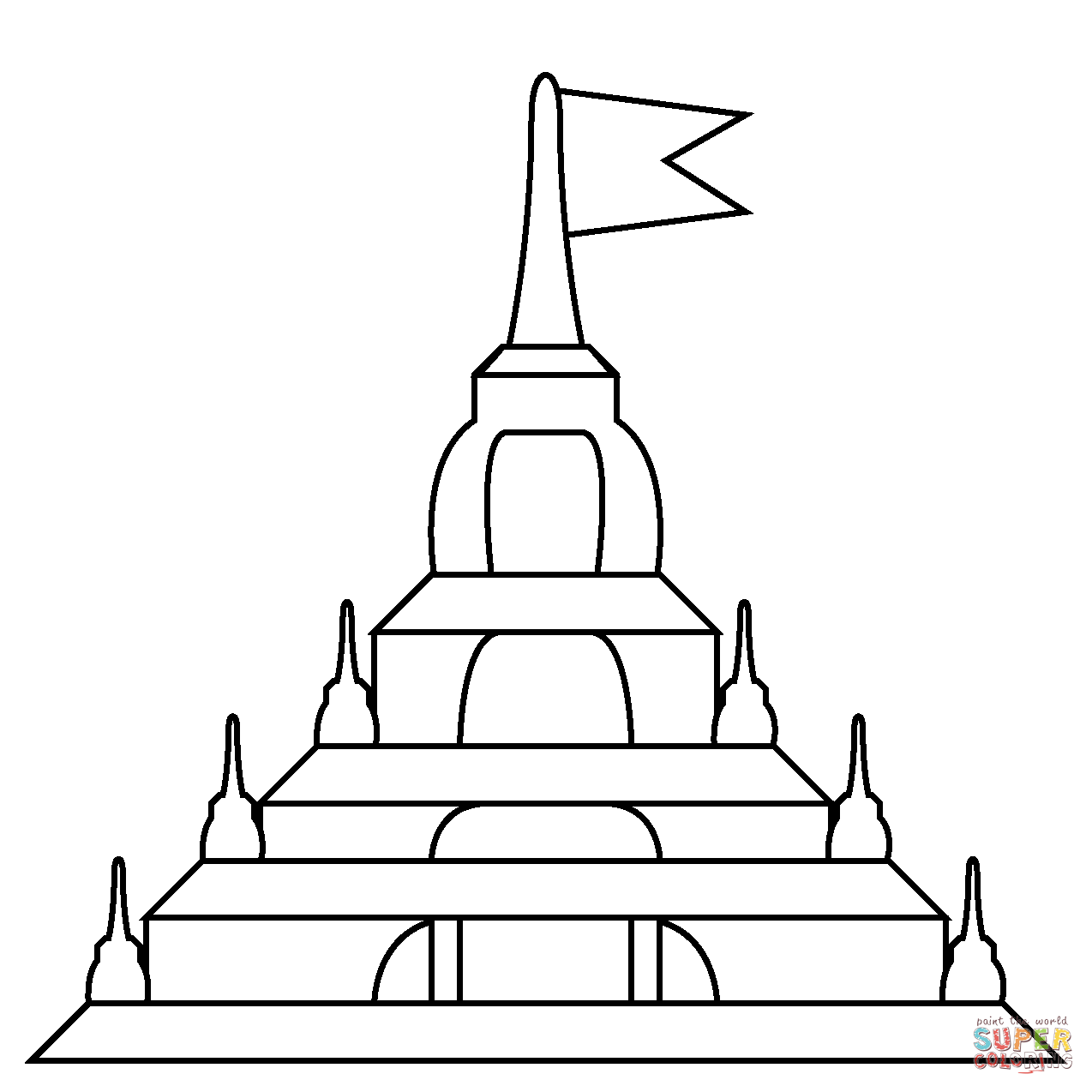 Hindu temple emoji coloring page free printable coloring pages