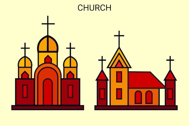 Premium vector church emoji illustration church vector isolated emoticon