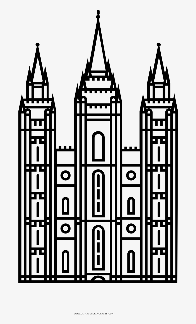 Salt lake temple coloring page