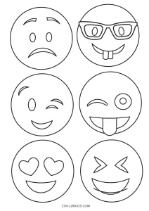 Free printable emoji coloring pages for kids