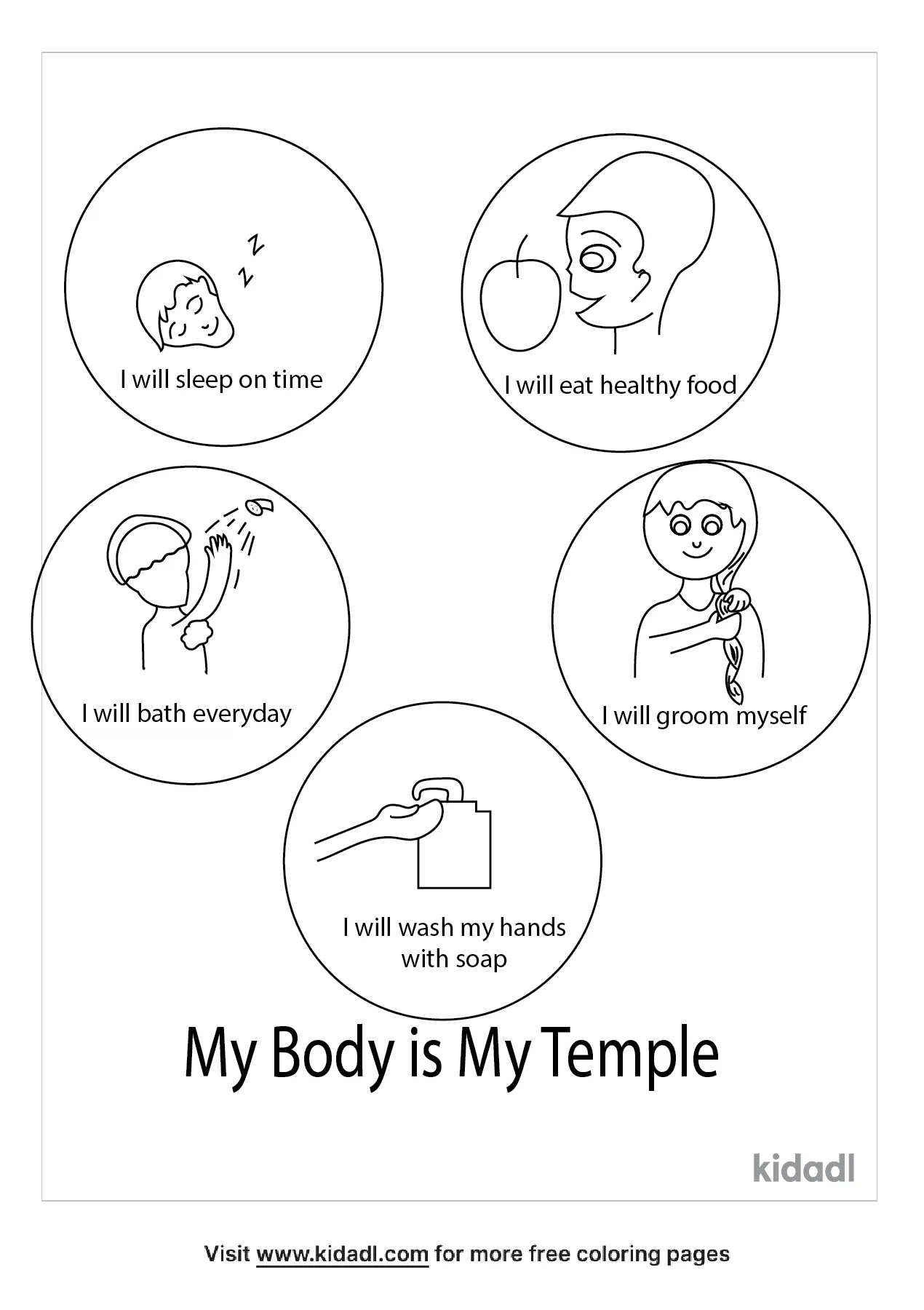 Free my body is a temple coloring page coloring page printables