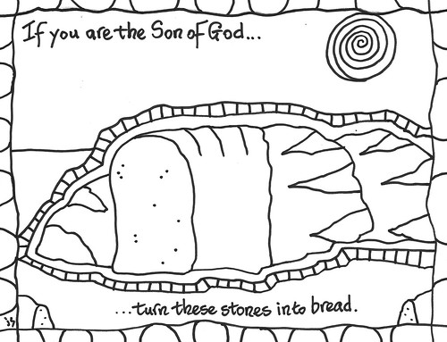 Temptation of jesus coloring page â stushie art