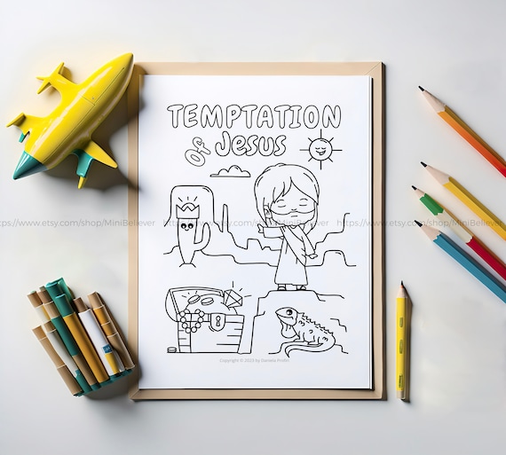 The temptation of jesus coloring page bible coloring pages childrens scripture coloring christian kids activities sunday school craft