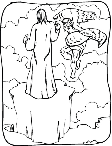 Temptation of jesus coloring page free printable coloring pages