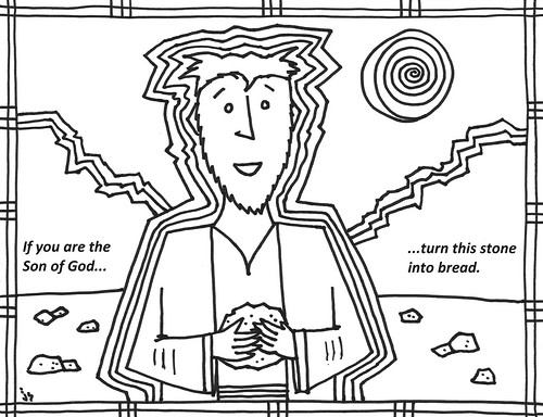 Temptation of jesus coloring page â stushie art