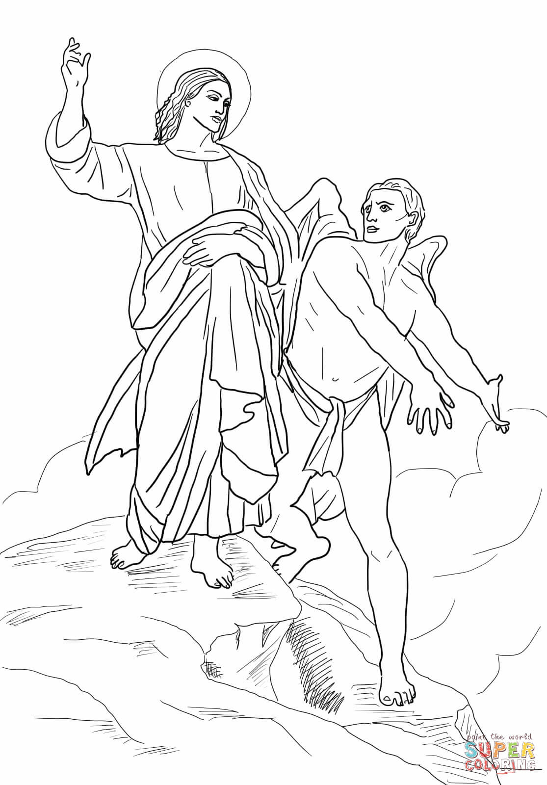 Jesus tempted coloring page free printable coloring pages