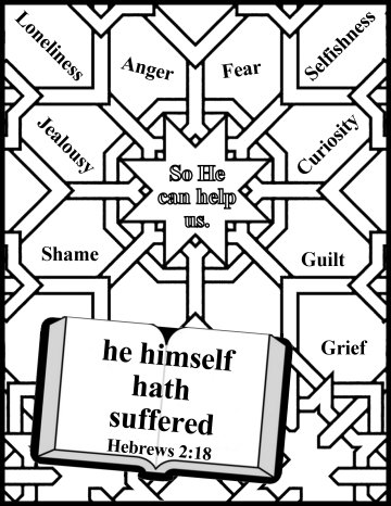 Free printable bible coloring pages about temptation