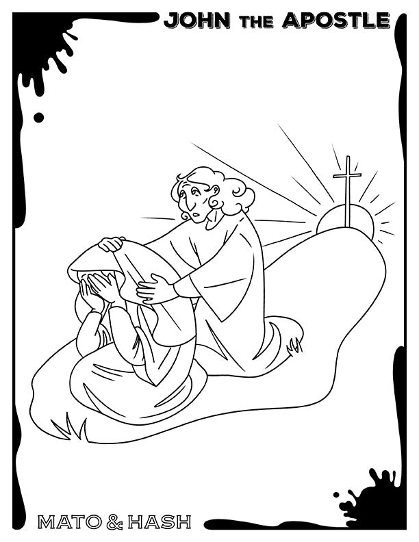 Free bible character coloring page printouts