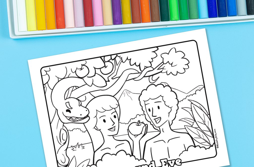 Adam and eve printable coloring sheet â