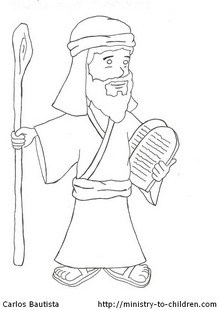 Moses and the mandments coloring page