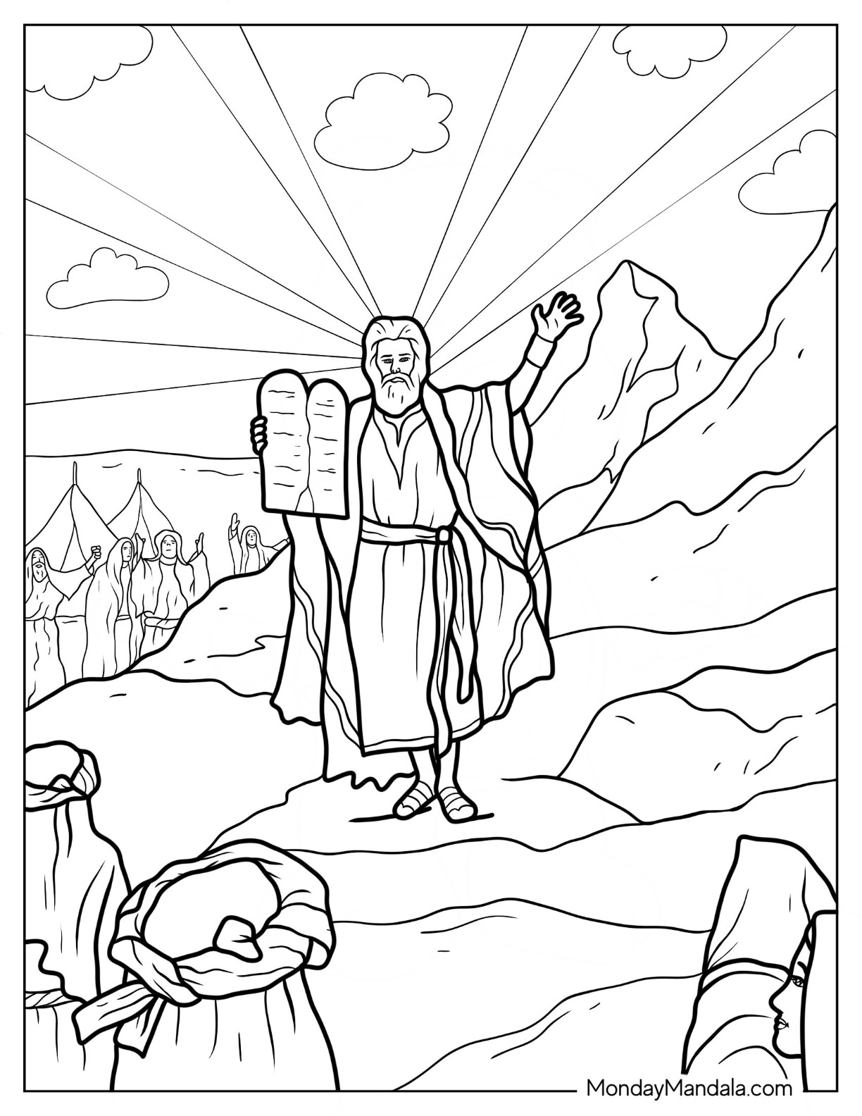 Moses coloring pages free pdf printables