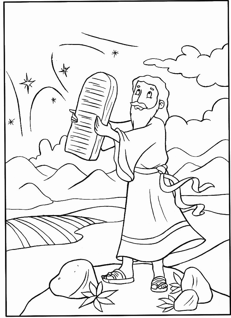 Ten mandments coloring pages