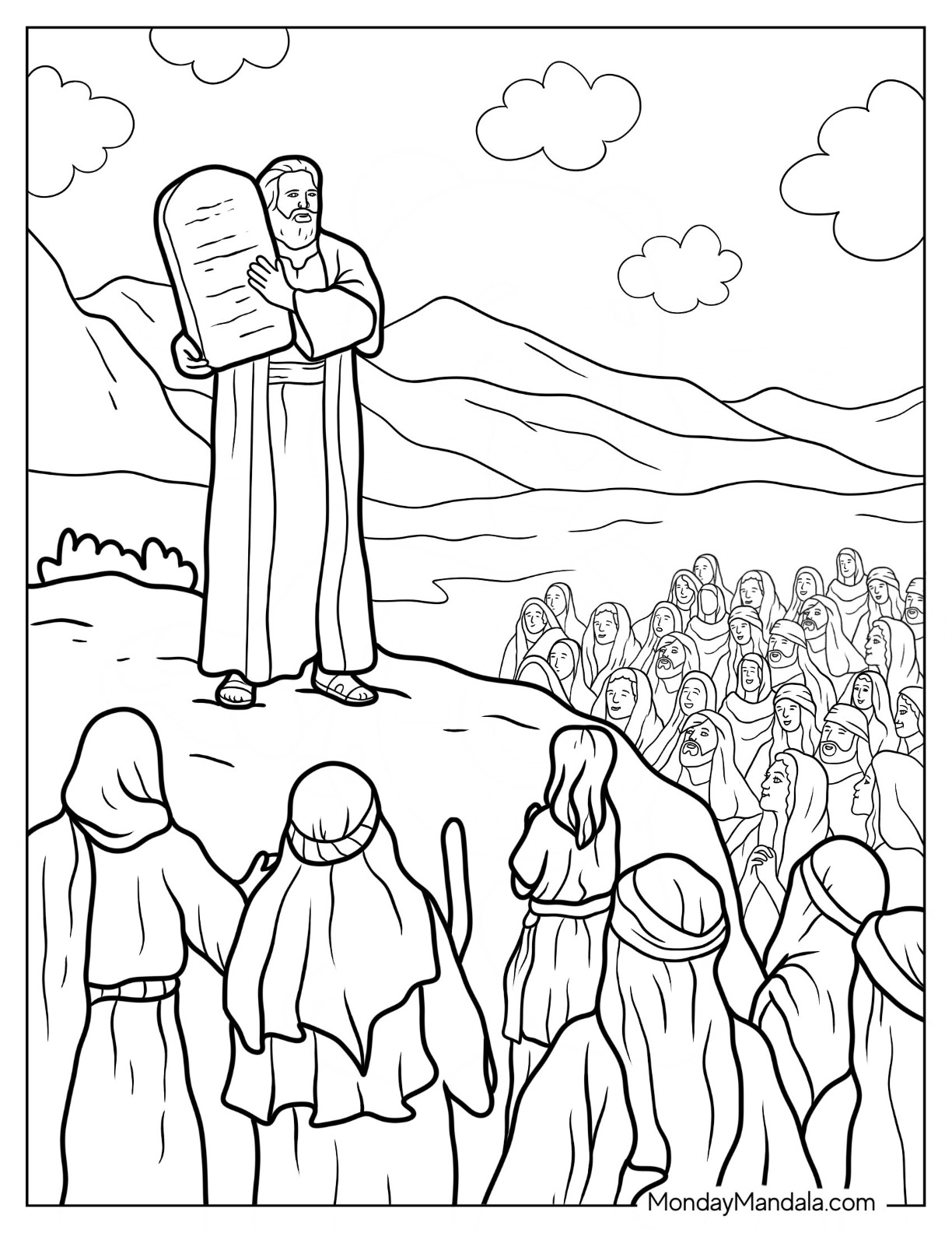 Moses coloring pages free pdf printables