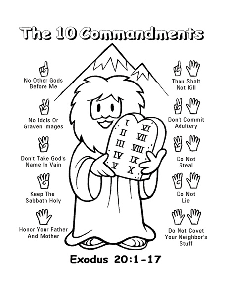 The ten mandments for kids