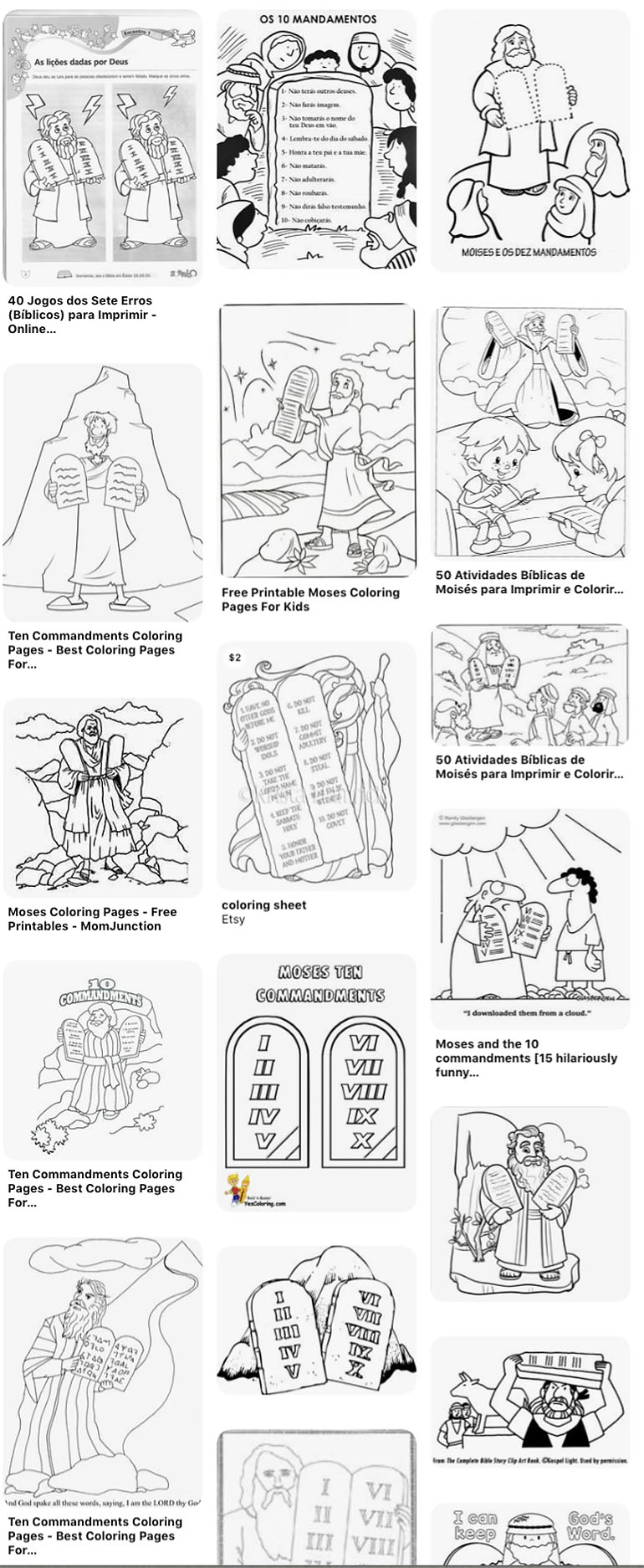 Ten mandment â coloring page