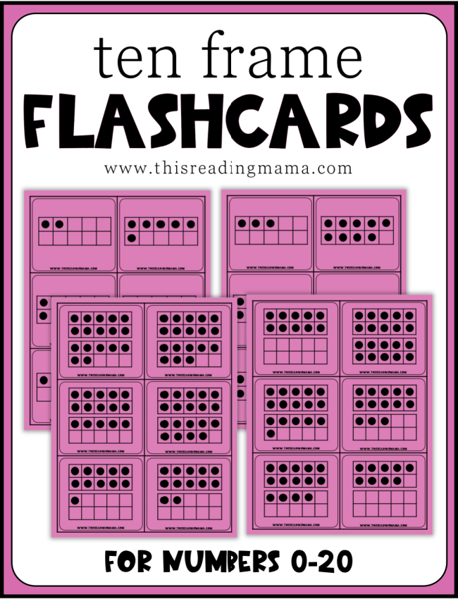 Ten frame flashcards