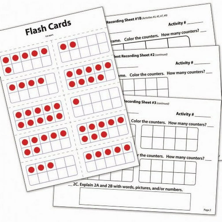 Learning advantage fun five and ten frame activity cards