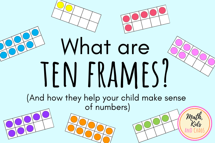 Ten frames flash cards