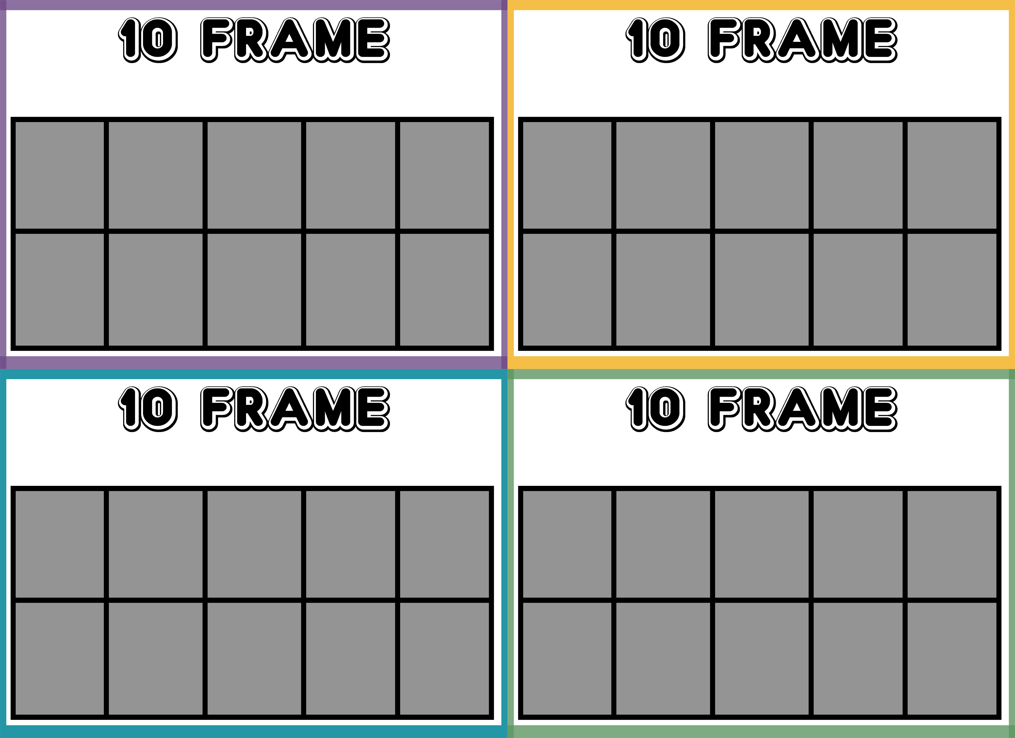 Frame mini math boxes full page