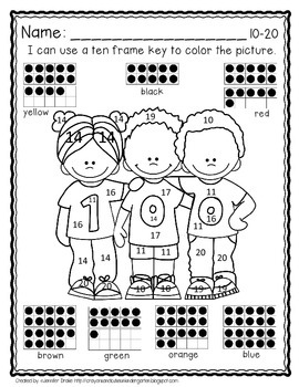 Th day color by ten frame by jennifer drake tpt