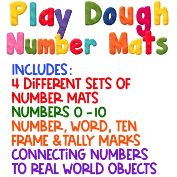 Numbers to play dough mats