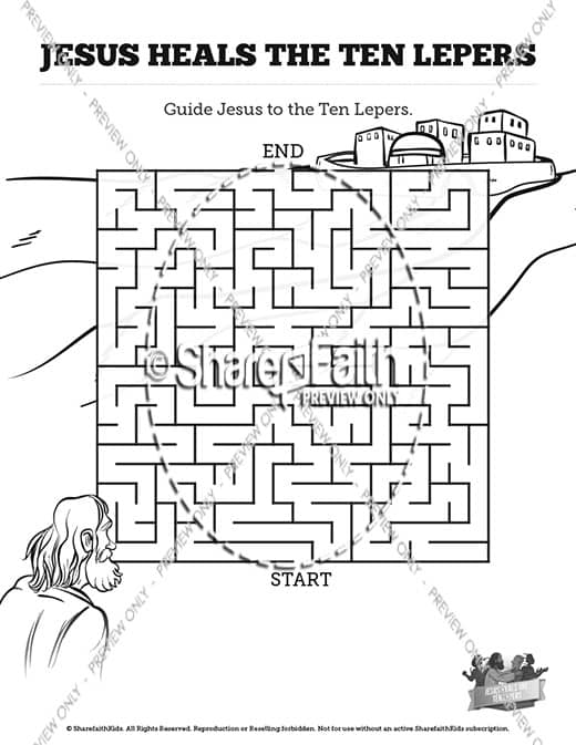 Luke ten lepers bible mazes â