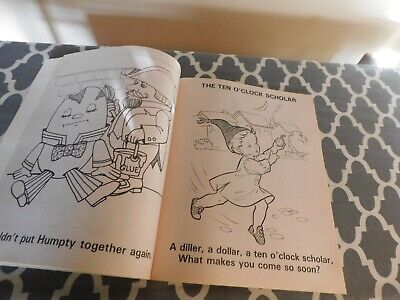 Landoll coloring book new unused nursery rhyme vintage