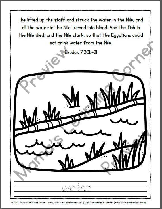 The ten plagues coloring pages made by teachers