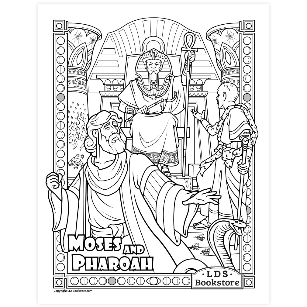 Moses and pharaoh coloring page