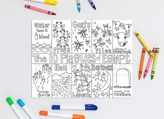 Plagues coloring page plagues exodus coloring page coloring page bible verse art scripture art illustrated faith visual faith