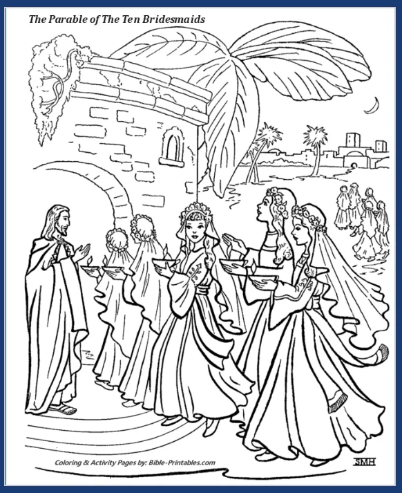 Parable of the ten virgins bible parable lessons activities for kids