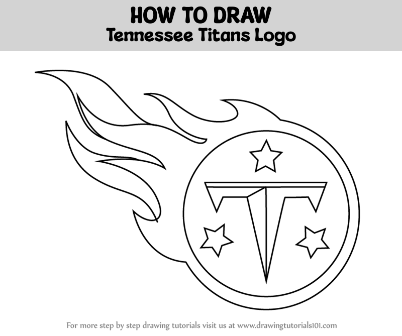 How to draw tennessee titans logo nfl step by step