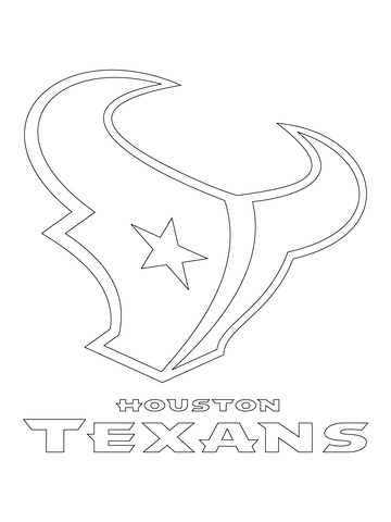 Houston texans logo coloring page free printable coloring pages