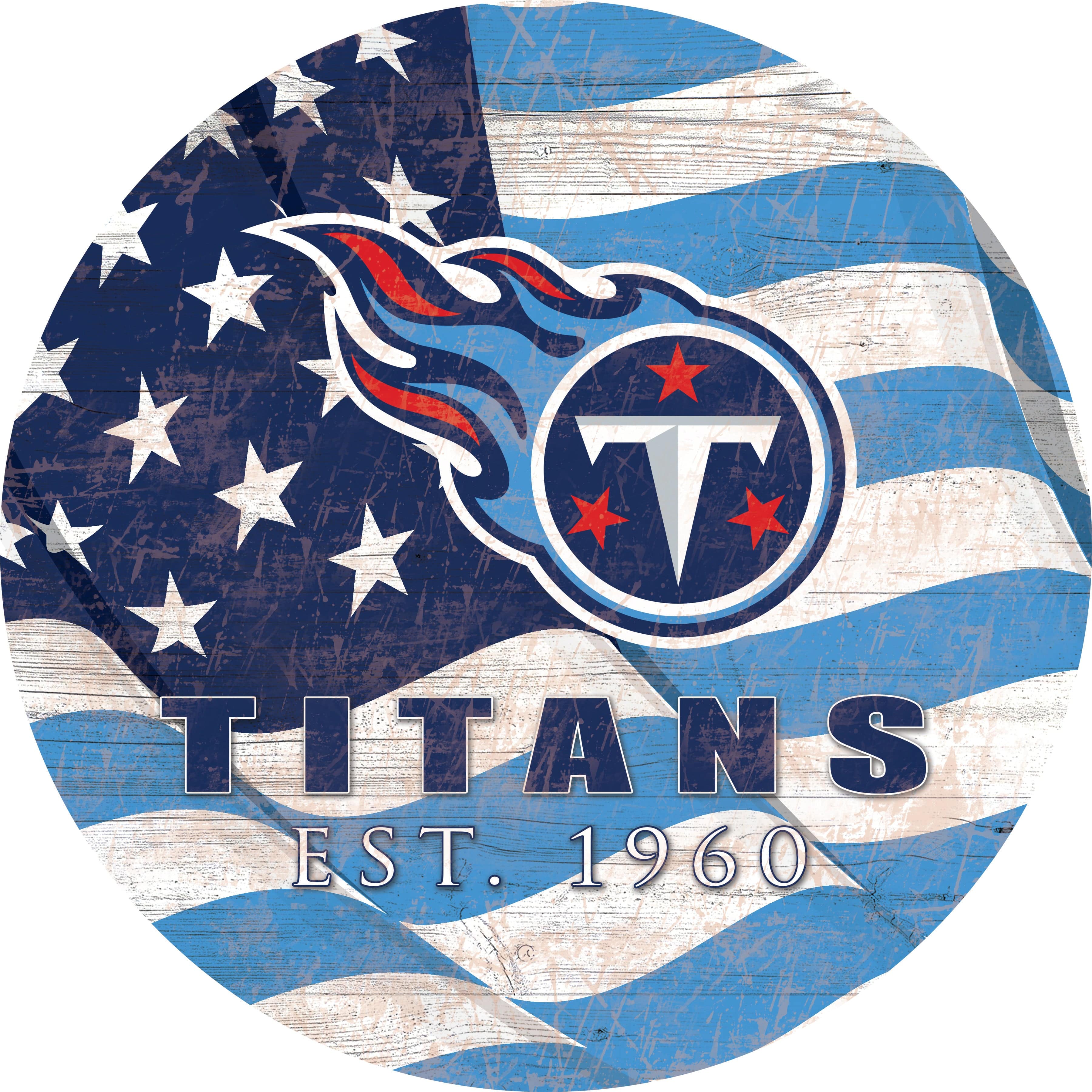 Tennessee titans team color flag circle â fan creations ga